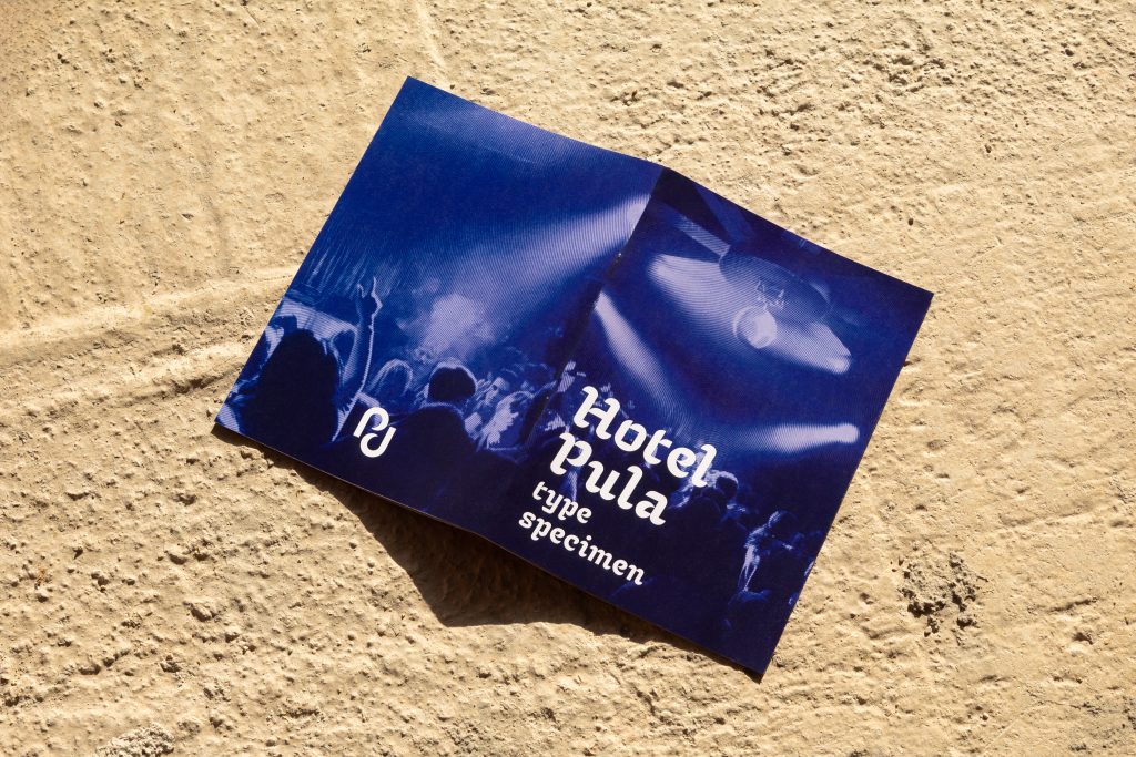 Hotel Pula type specimen korice