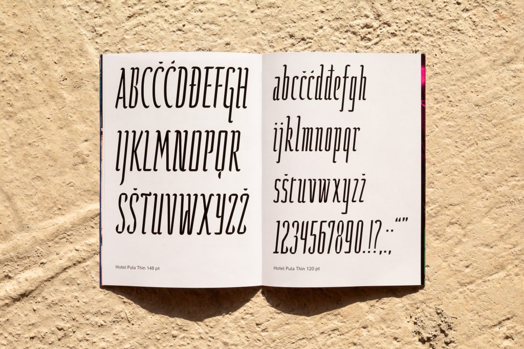 Hotel Pula type specimen thin