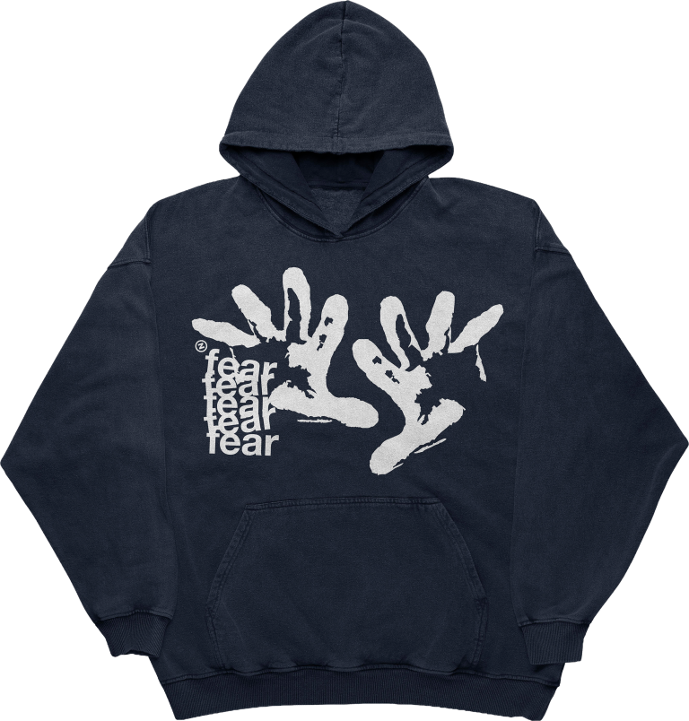 Zepelin "fear" hoodie tamnoplava