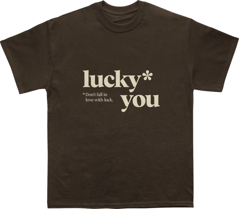 Zepelin "lucky you" majica smeđa